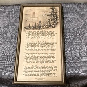 Vintage 1910 Kipling poem “If”